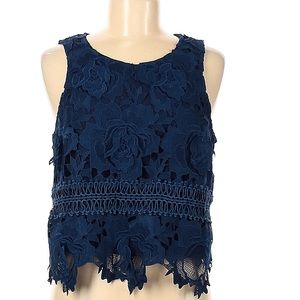 Lovers + Friends Sleeveless Lace Blouse